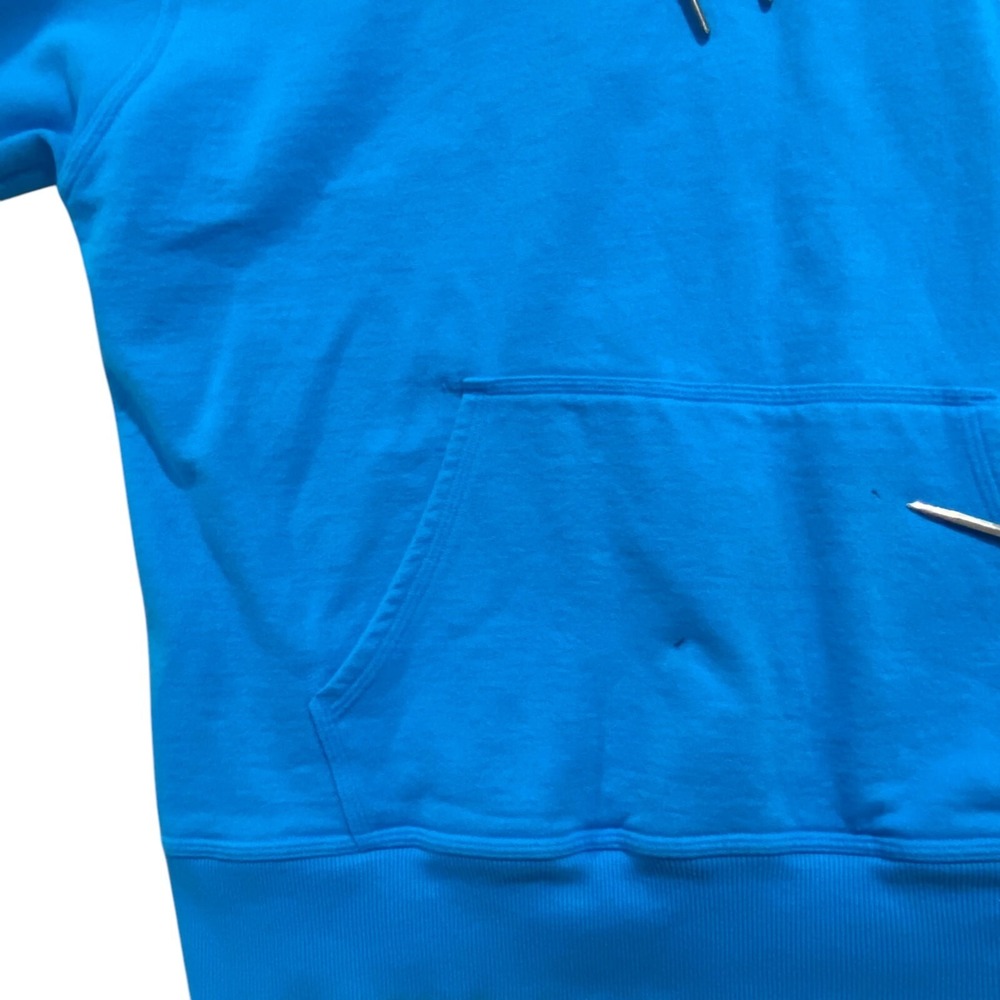 Champion Men's Blue Long Sleeve Legacy Neon Spray-Powerblend Logo Sweatshirt - Picture 5 of 8